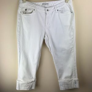 Banana republic cropped white jeans